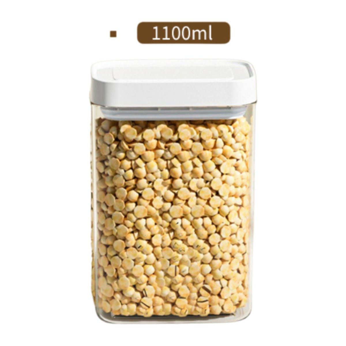 GENERICO - Contenedor hermético moderno transparente y apilable 1100 ml