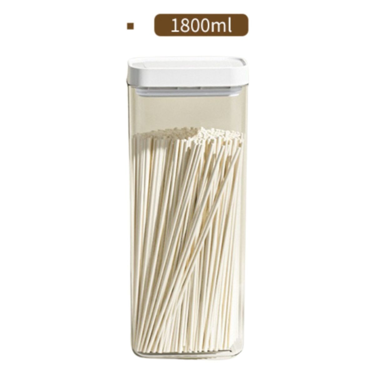 GENERICO - Contenedor hermético moderno transparente y apilable 1800 ml