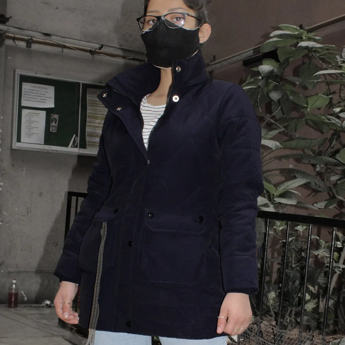 GENERICO - Casaca Parka Abrigo de Invierno para Mujer Negro