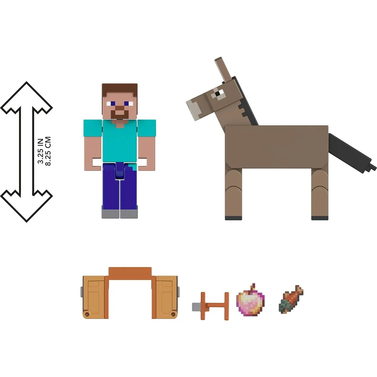 MINECRAFT - Minecraft Figuras de acción Steve & Donkey