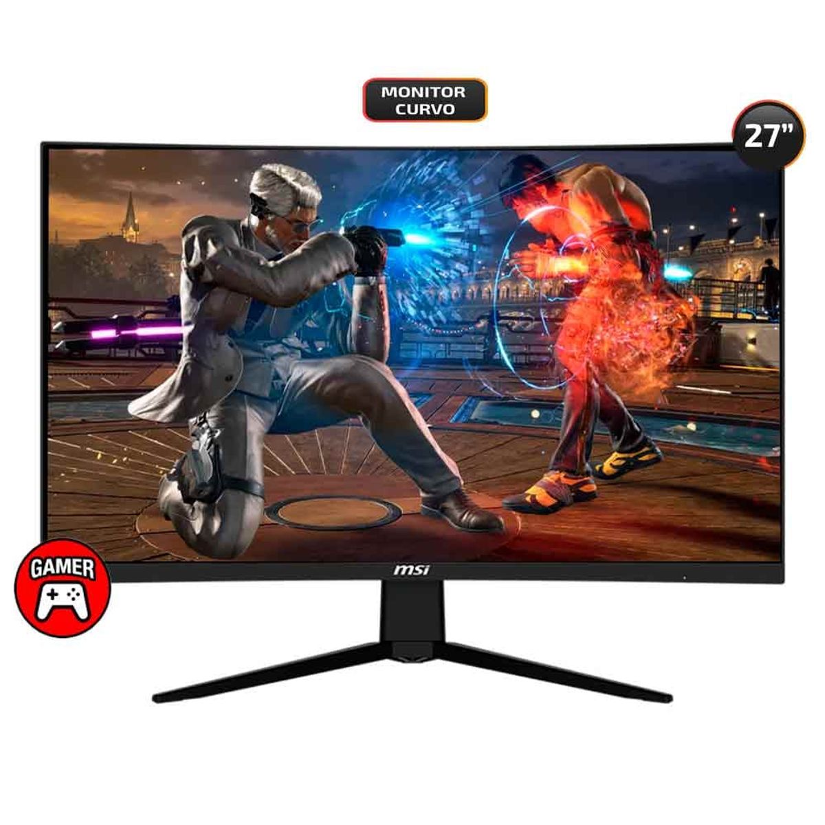 MSI - Monitor Gamer Curvo MSI 27 180Hz 1MS FHD RAPID VA Vesa FreeSync G27C3F
