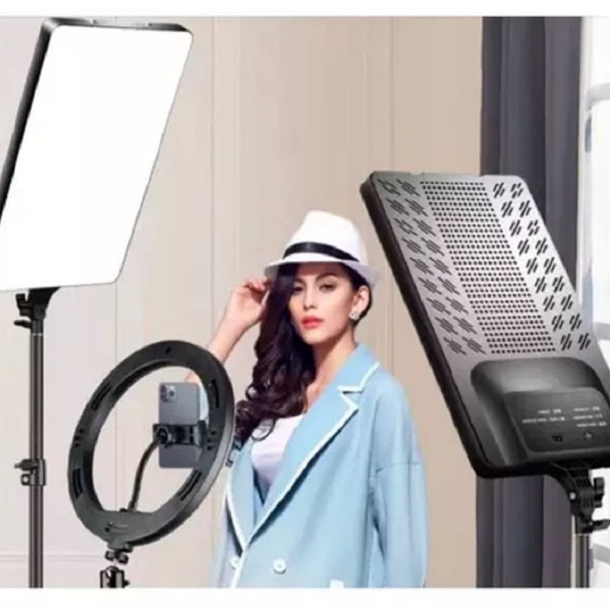 GENERICO - Panel Luz Led de 45 x 30 cm para Videos y Fotografia +Tripode