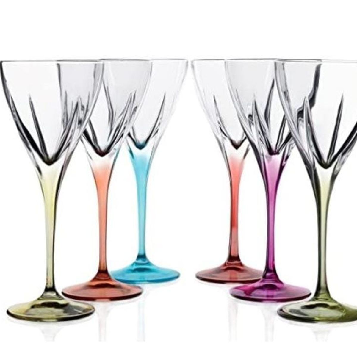 RCR  ITALIA - SET DE COPAS X 06 FUSION COLOR 2 AGUA 25 cl.