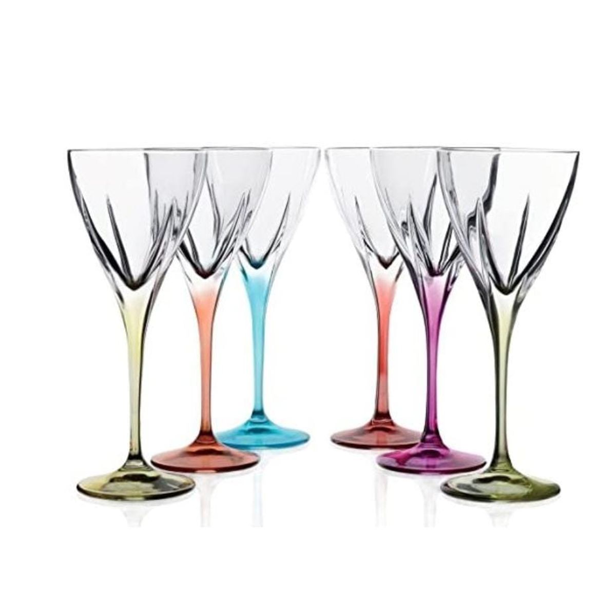 RCR  ITALIA - SET DE COPAS X 06 FUSION COLOR 2 AGUA 25 cl.