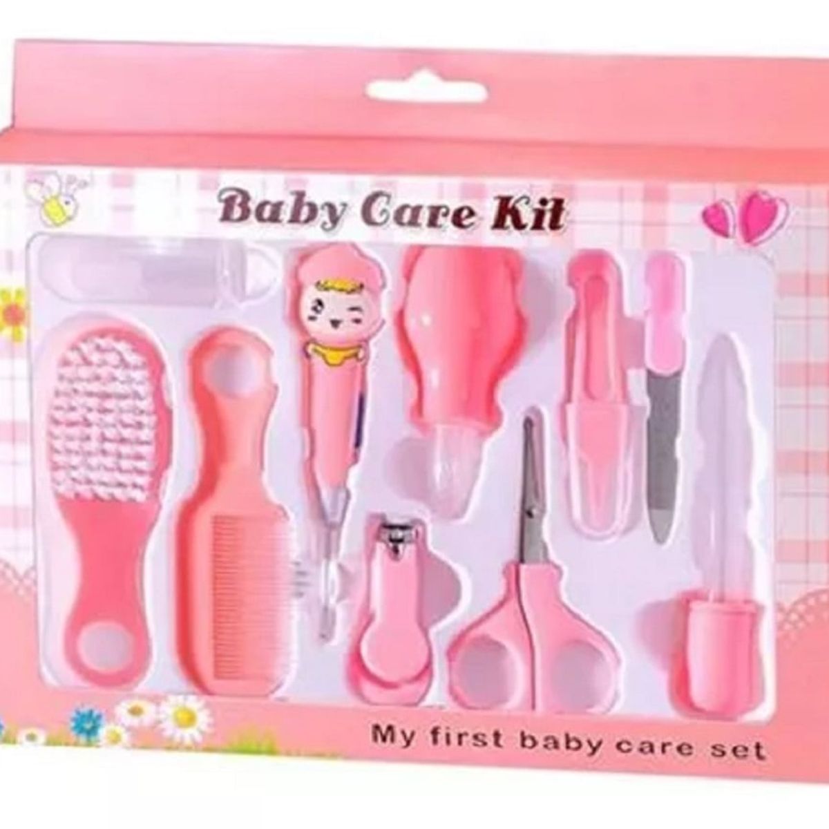 GENERICO - Set Baby Care Higiene para Bebes de  10 Piezas Rosado