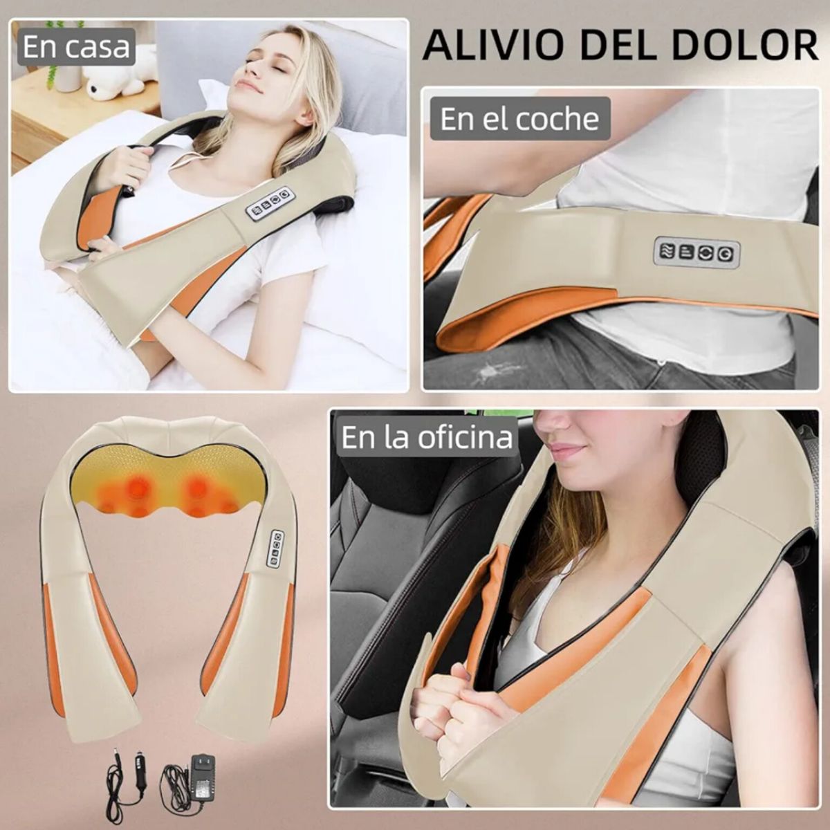 OEM - Masajeador Cervical Eléctrico de Cuello Espalda Cuerpo con Infrarrojo