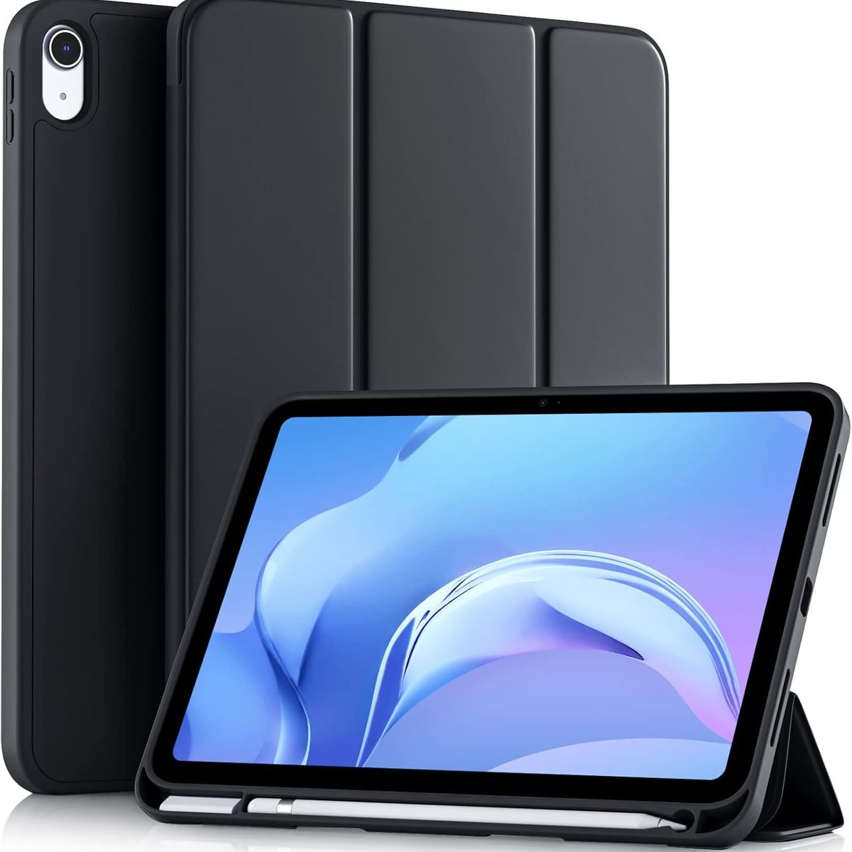 GENERICO - Funda Case Protector para iPad 10ma 11va Generación Porta Pencil NEGRO