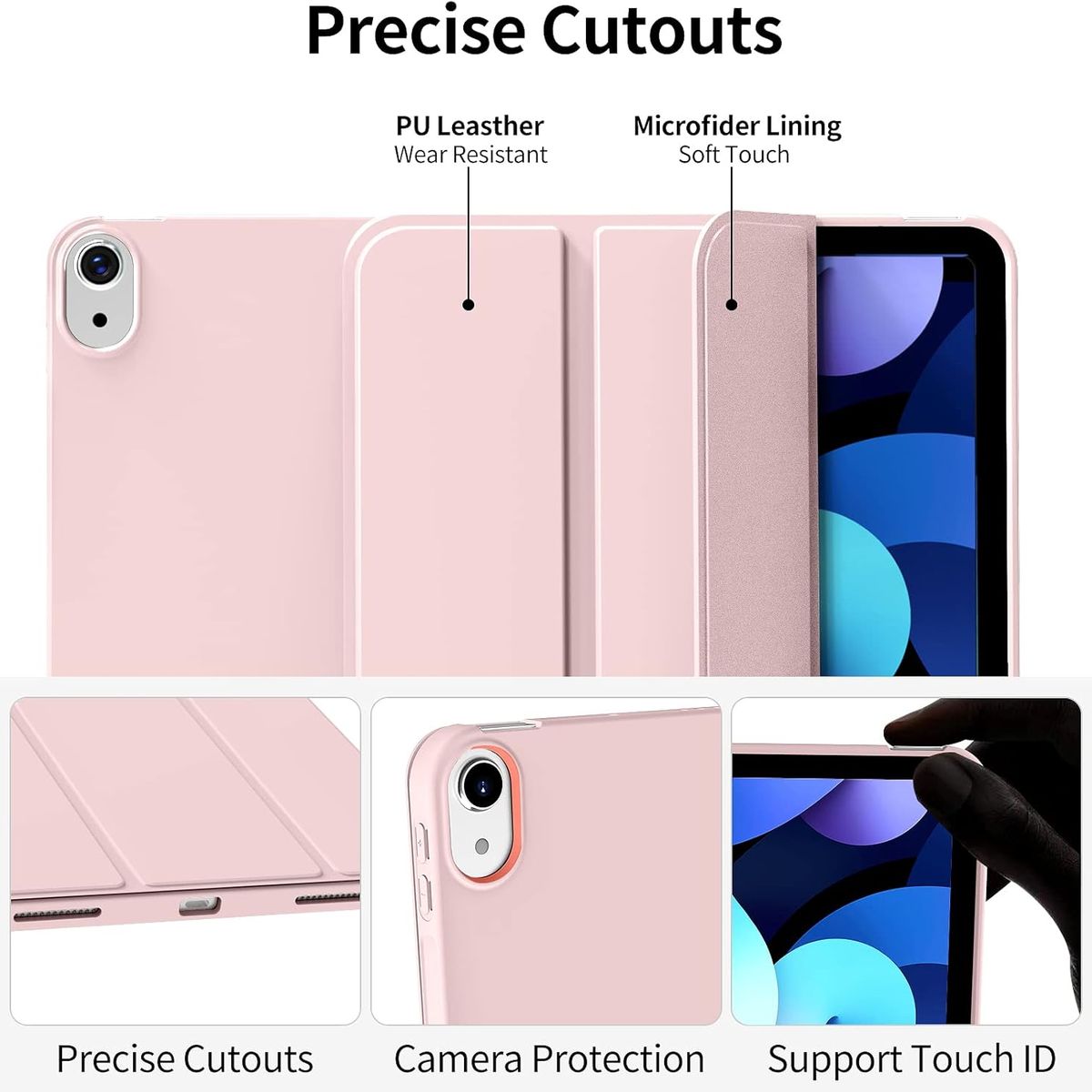 GENERICO - Funda Case Cover Para iPad 10ma Gen 10.9 (2022) Porta Pencil - ROSADO