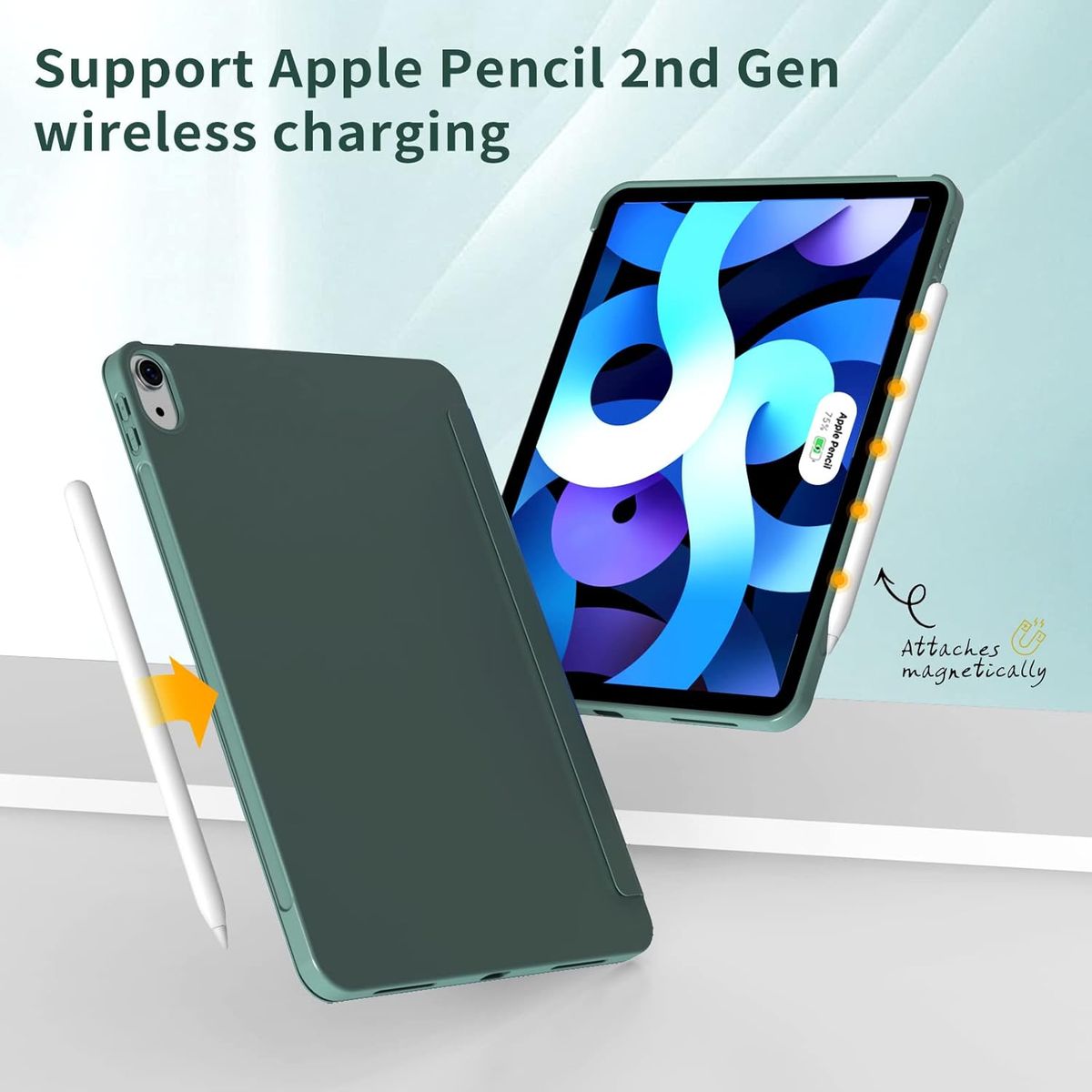 GENERICO - Funda Case Cover Para iPad 10ma Gen 10.9 (2022) Porta Pencil - VERDE