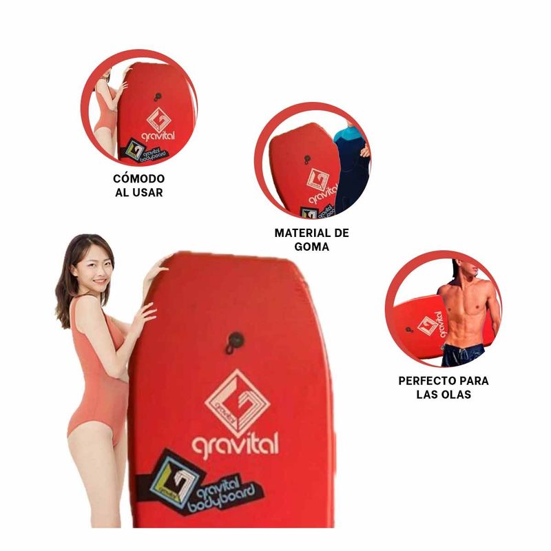 GENERICO - Pack2 Tabla Compacta para Aprender a Surfear 40 en Rojo
