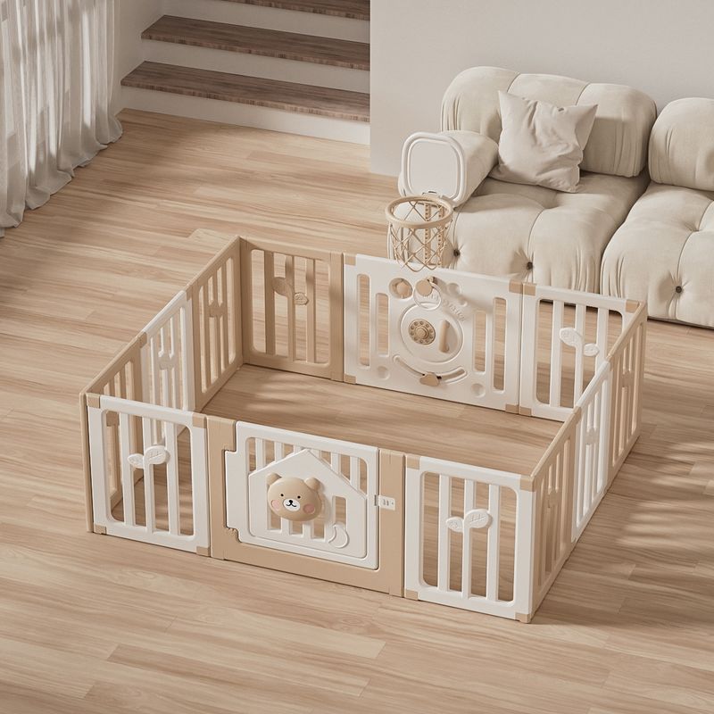 GENERICO - CORRAL CORRALITO INFANTIL  MODELO OSITO COFFEE 150x180CM