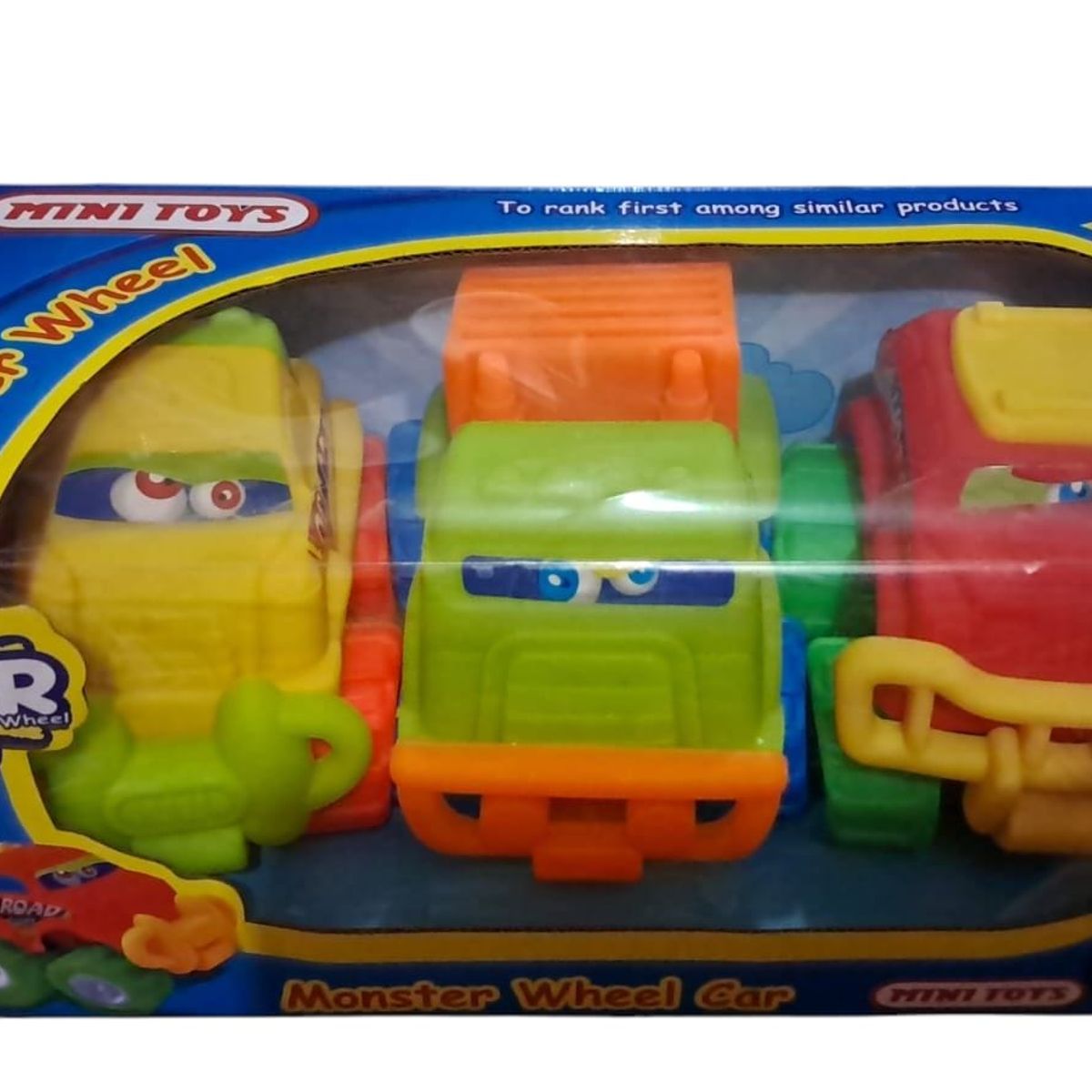 GENERICO - Minicoches monstruo para niños, paquete de 3 (multicolor)