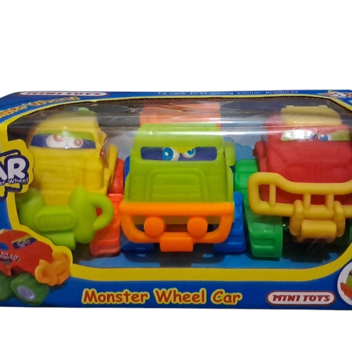 GENERICO - Minicoches monstruo para niños, paquete de 3 (multicolor)