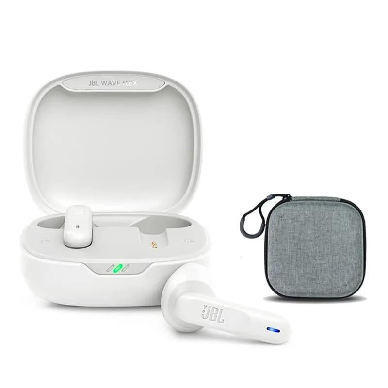 JBL - Audífonos JBL Wave Flex De Bluetooth-Blanco Y Estuche