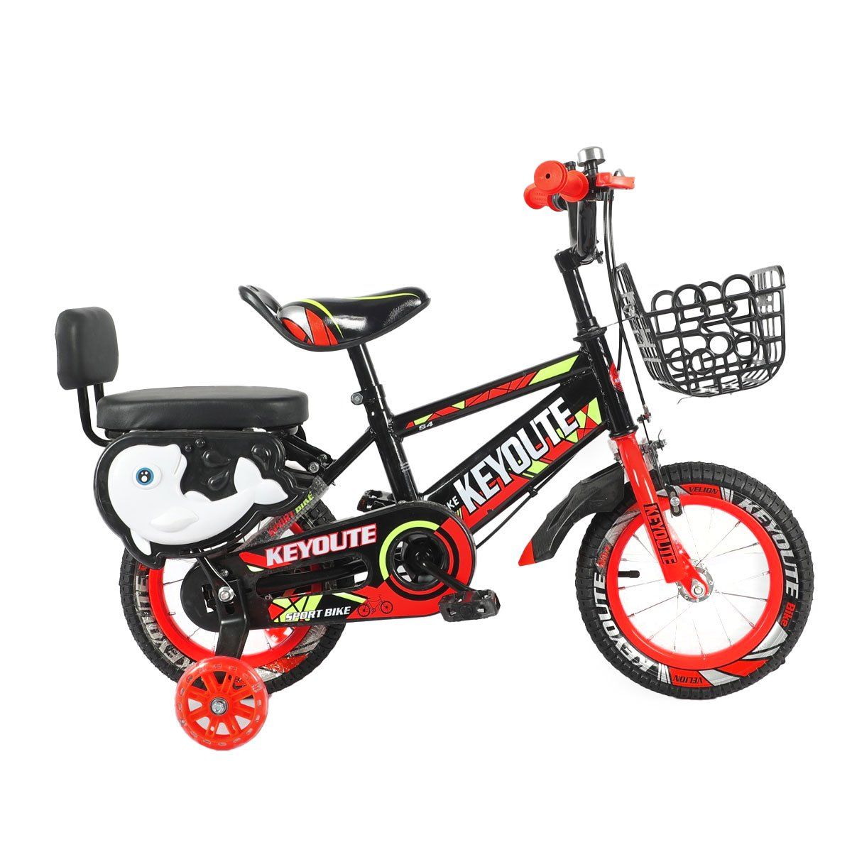 GENERICO - Bicicleta Para Niño Delfín Infantil Kids Aro 12 Luz Roja ACK