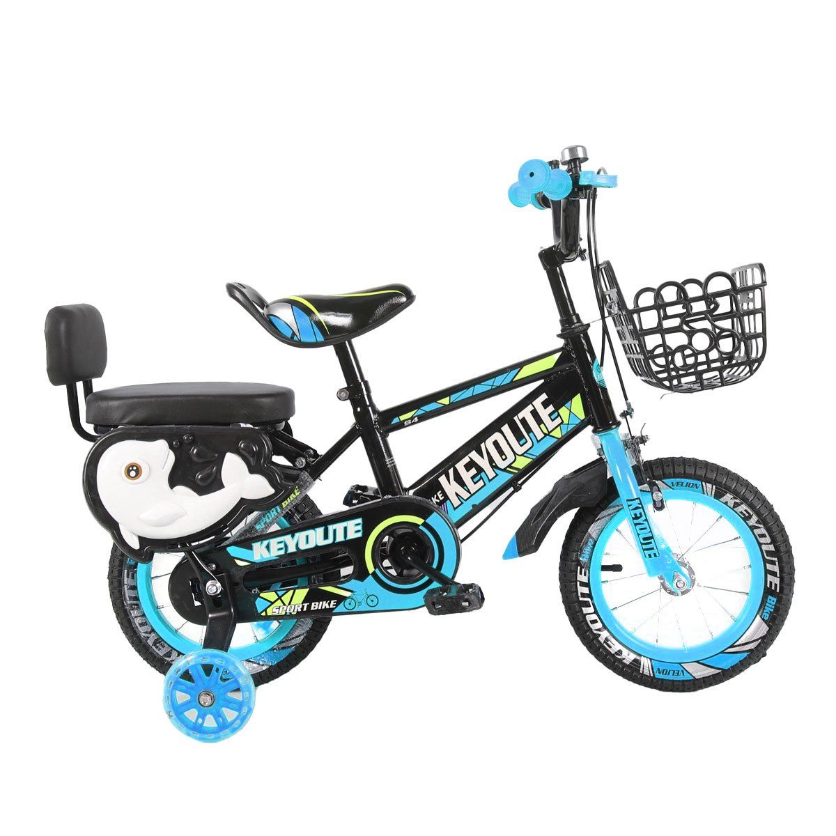 GENERICO - Bicicleta Para Niño Delfín Infantil Kids Aro 12 Luz Azul ACK