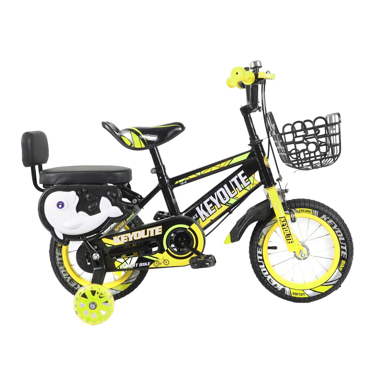 GENERICO - Bicicleta Para Niño Delfín Infantil Kids Aro 12 Luz Azul ACK