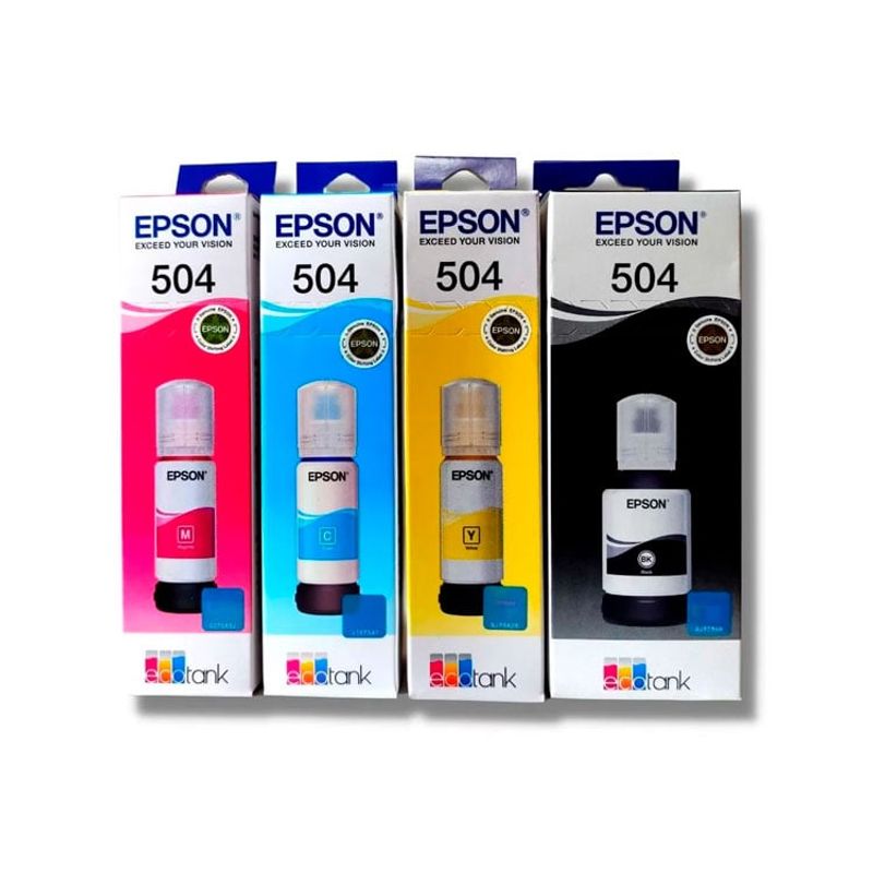 EPSON - Kit de Tinta Epson 4 Colores T504 PARA L4150, L4160, L6171
