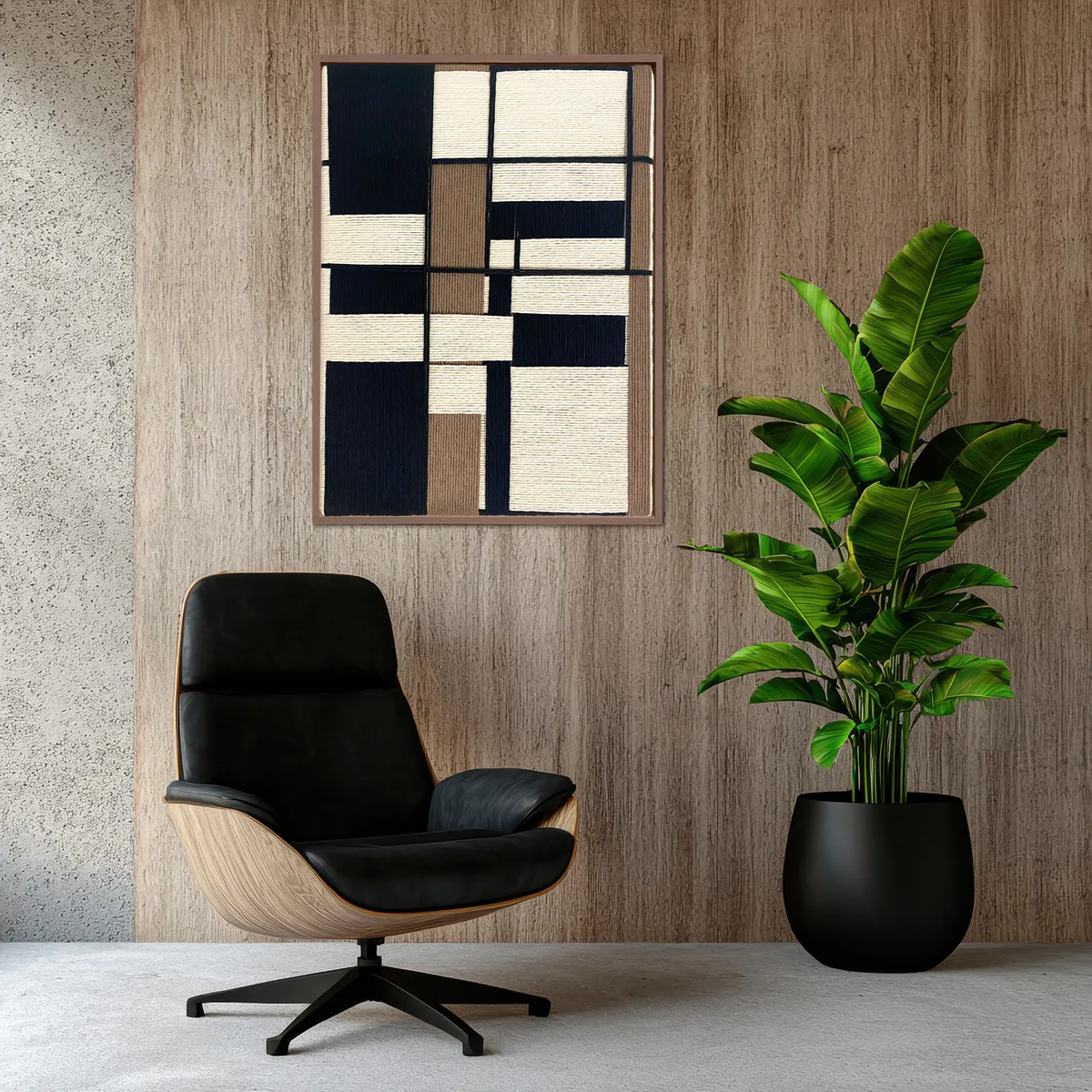 TEJICORP - Cuadro Helena lienzo trenzado con hilos de algodón