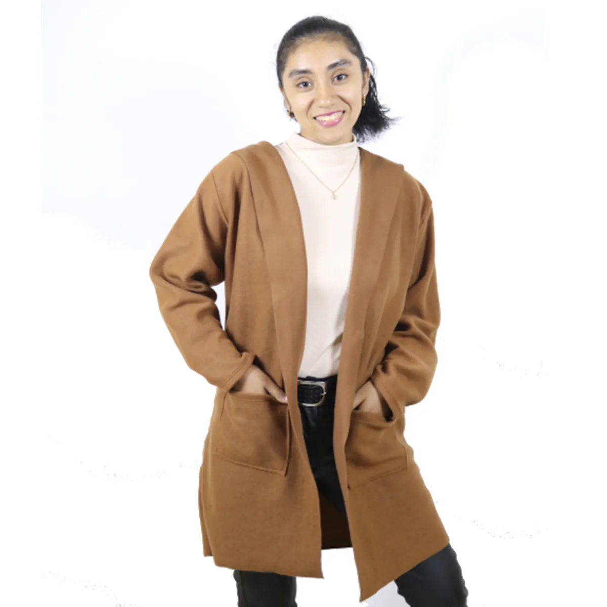 GENERICO - CAPA LARGA SUAVE ABRIGADORA CON CAPUCHA