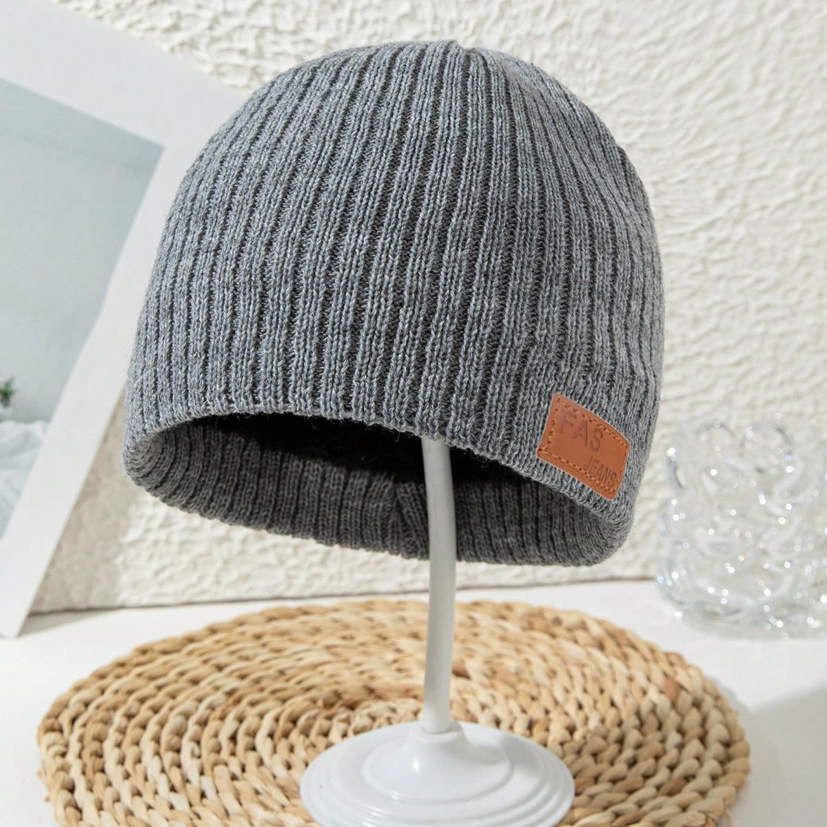 KAST PE - Beanie Gorro Fas Bronz Unisex con forro interno - Gris