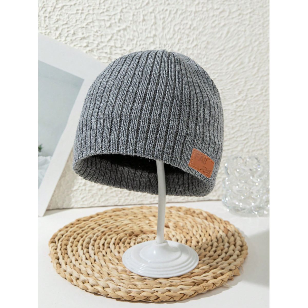 KAST PE - Beanie Gorro Fas Bronz Unisex con forro interno - Gris