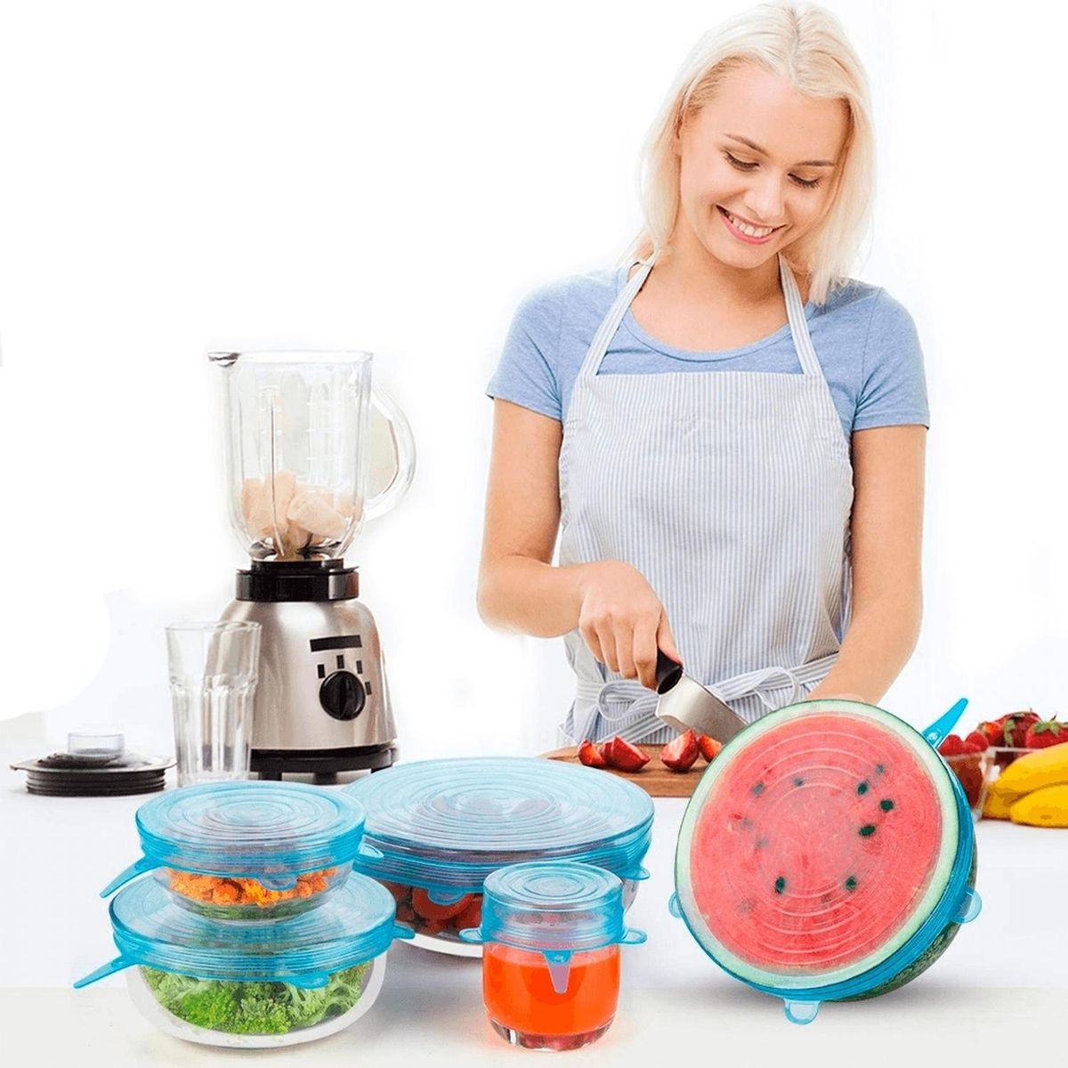 MINARI - Tapas Selladoras de Silicona Reutilizables Pack X6 Und TS150