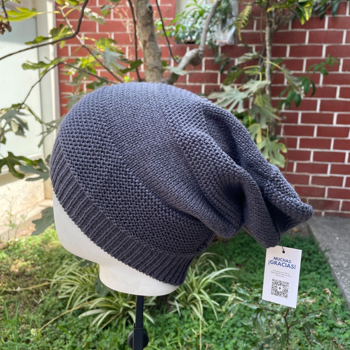KAST PE - Beanie Gorro Elías Suelto y Holgado - Gris Oscuro