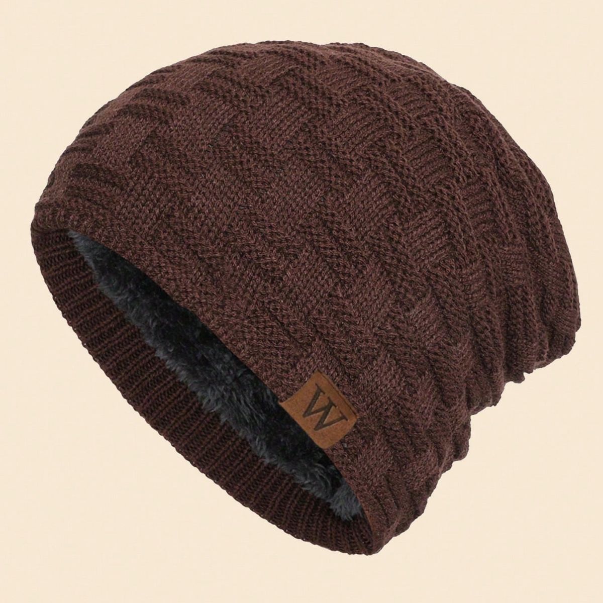 KAST PE - Beanie Ryan Marrón Oscuro con polar interior