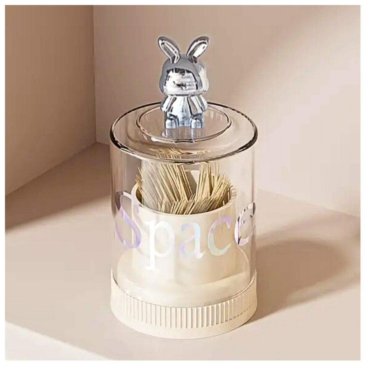 MINARI - Soporte Organizador Palillo Dental Mondadientes Beige OP91