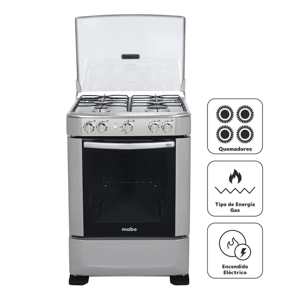 MABE - Cocina a Gas MABE 4 Quemadores CMP6015AG0 Inox