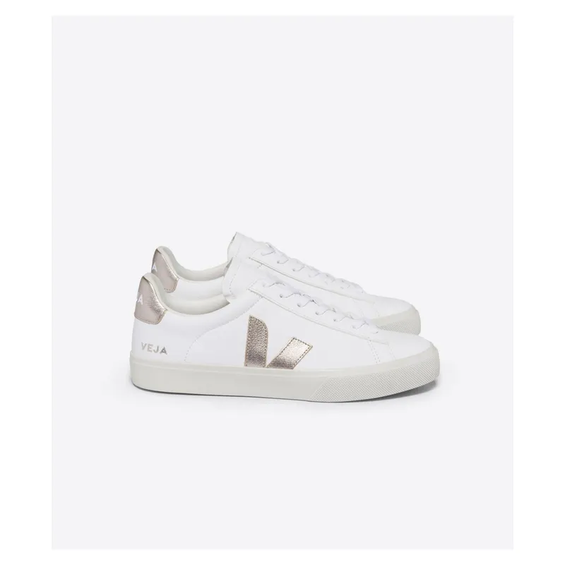 VEJA - Zapatilla veja campo chromefree leather mujer Blanco