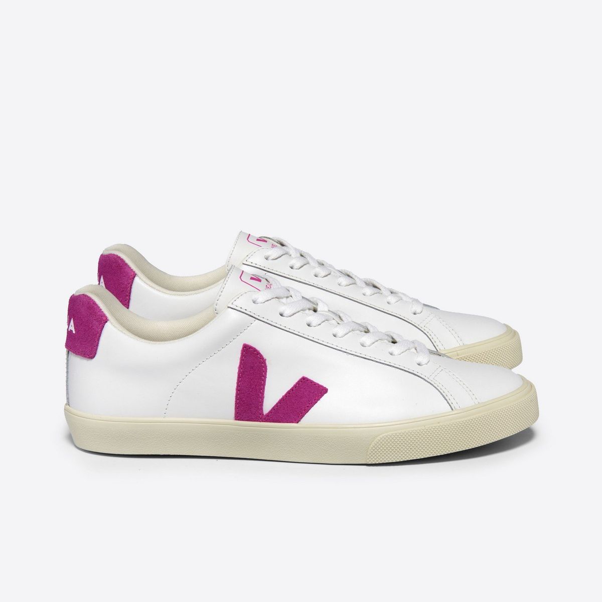 VEJA - Zapatilla veja de mujer esplar leath clay Blanco