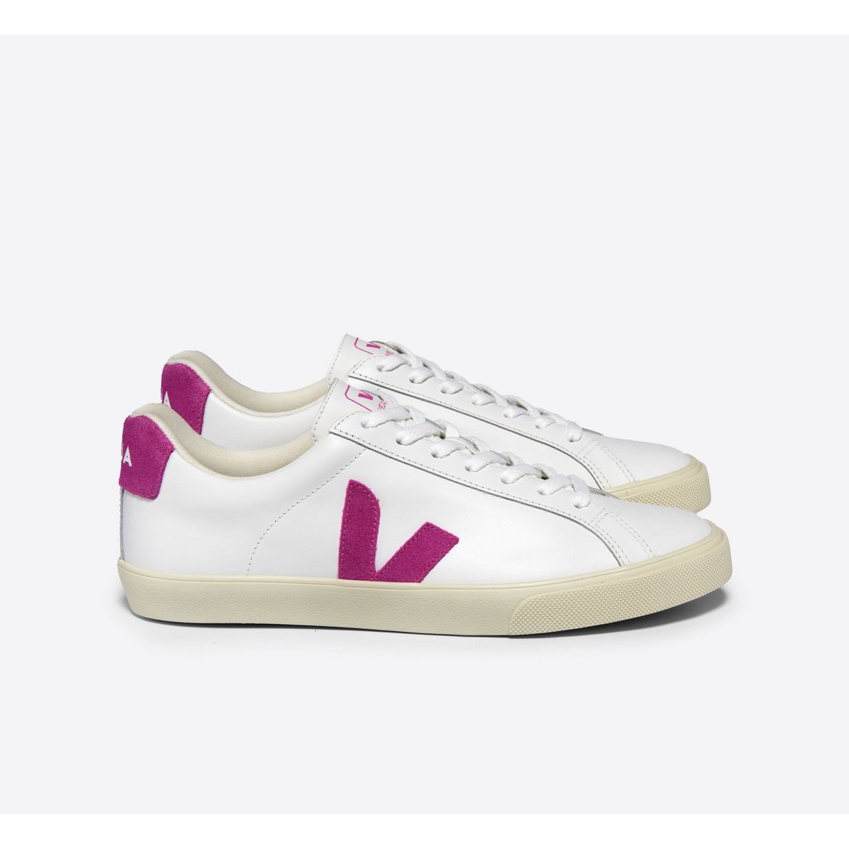 VEJA - Zapatilla veja de mujer esplar leath clay Blanco