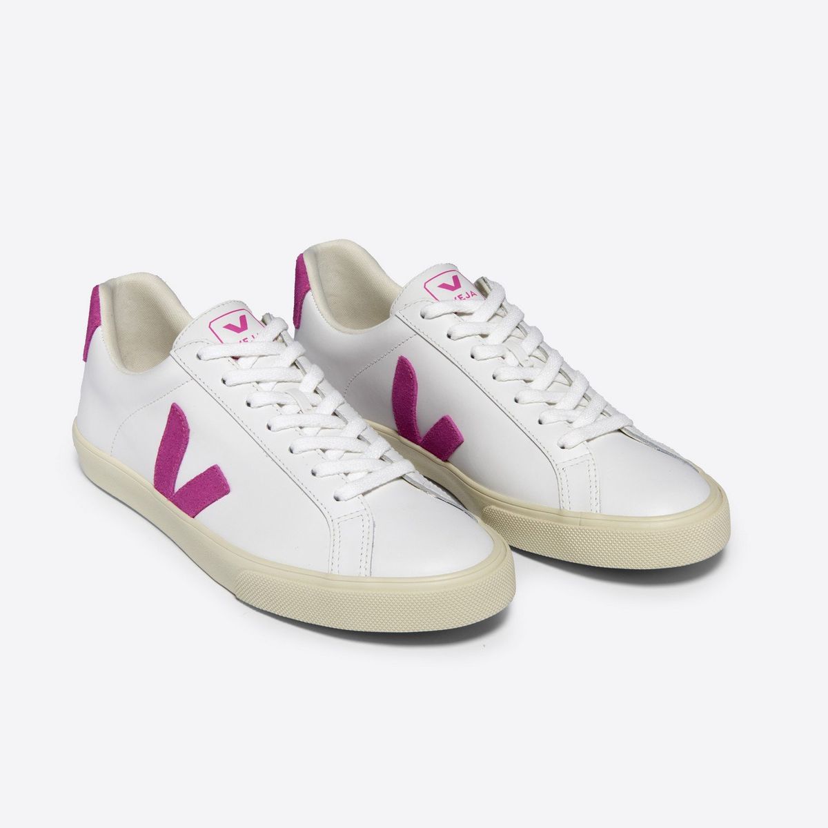 VEJA - Zapatilla veja de mujer esplar leath clay Blanco