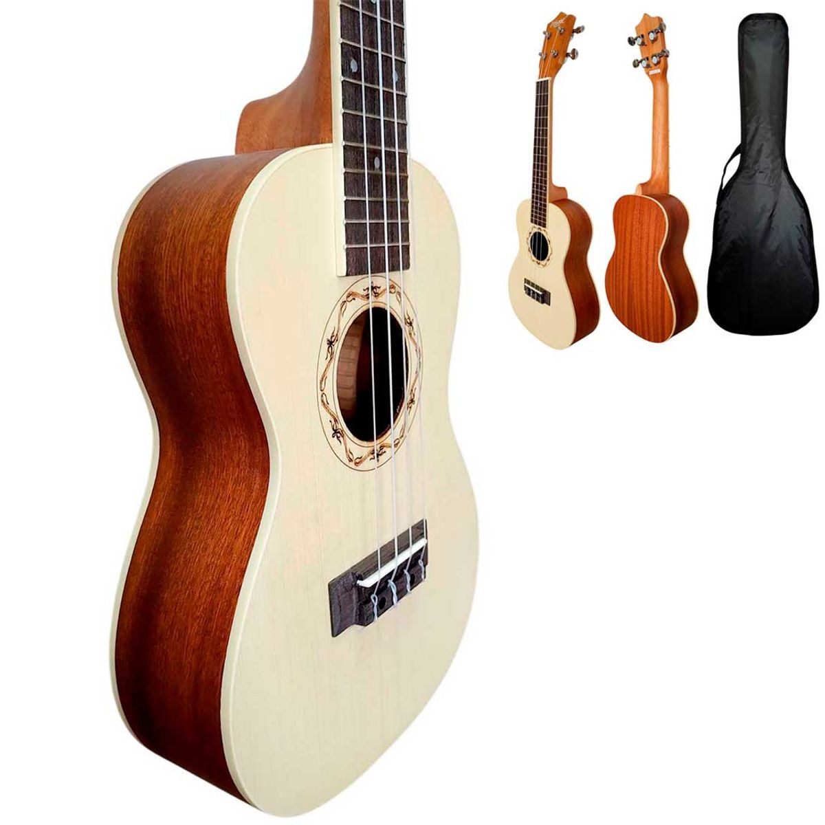 VOZZEX - Ukelele VOZZEX Concierto Clavijeros Hidráulicos - Natural