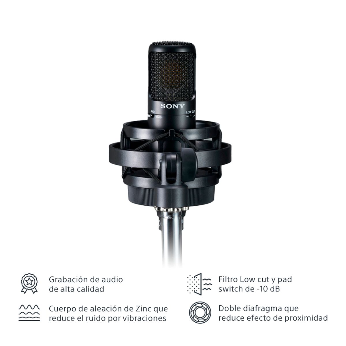 SONY - Sony Micrófono condensador unidireccional de estudio C-80