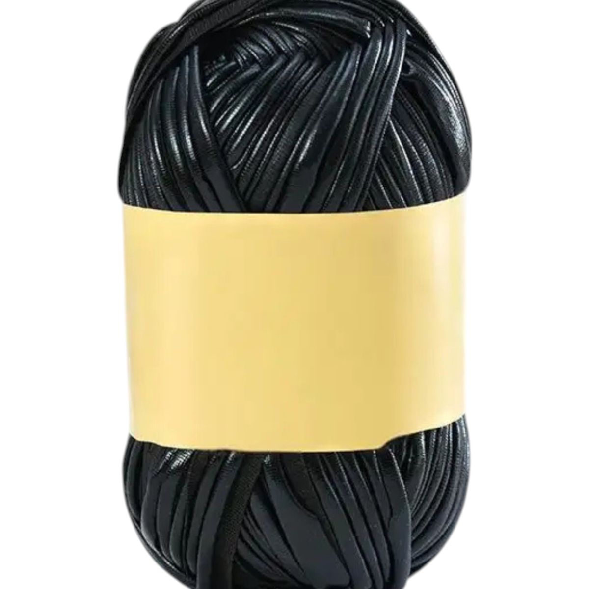 GENERICO - Trapillo Negro efecto cuero para Tejido a Crochet / 100g  45m