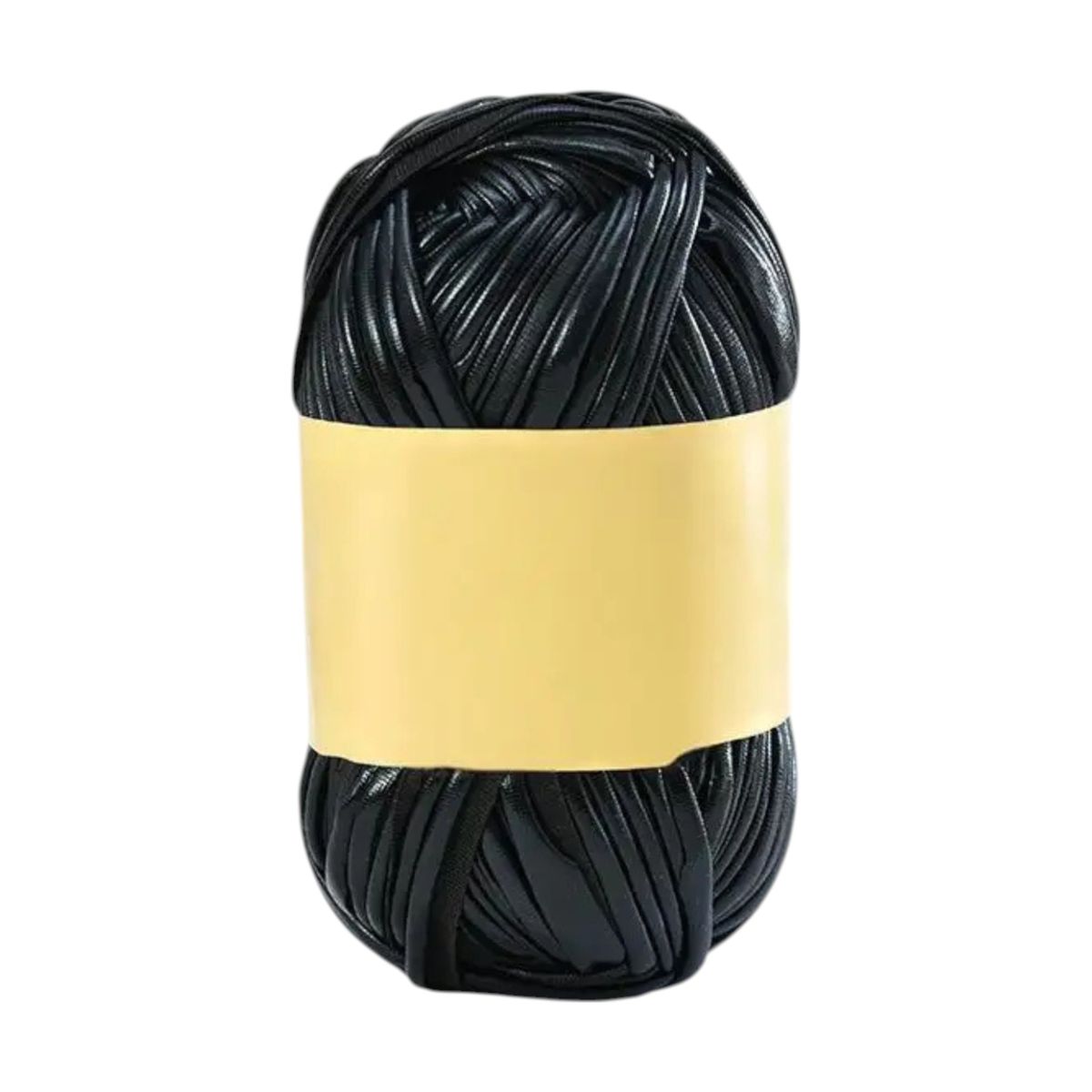 GENERICO - Trapillo Negro efecto cuero para Tejido a Crochet / 100g  45m