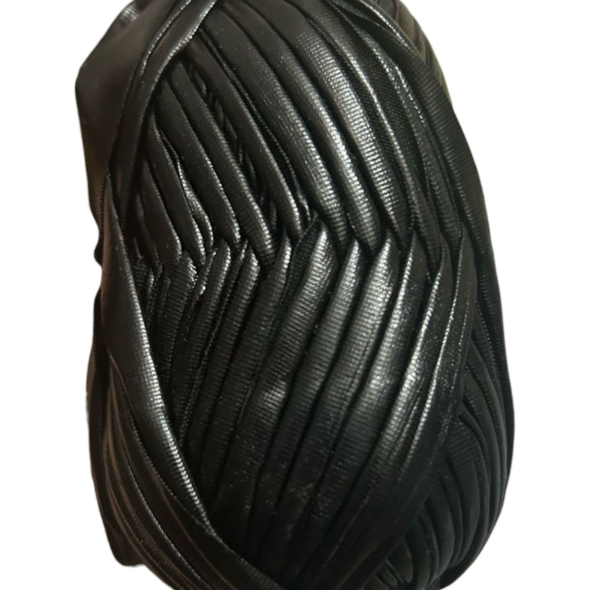 GENERICO - Trapillo Negro efecto cuero para Tejido a Crochet / 100g  45m