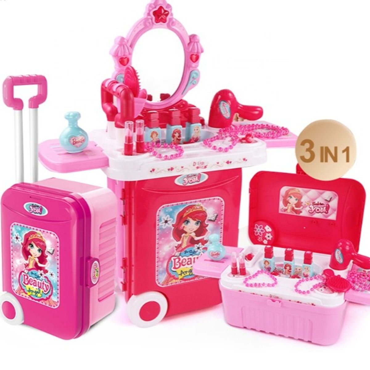 GENERICO - SET MALETA 3 EN 1 BELLEZA