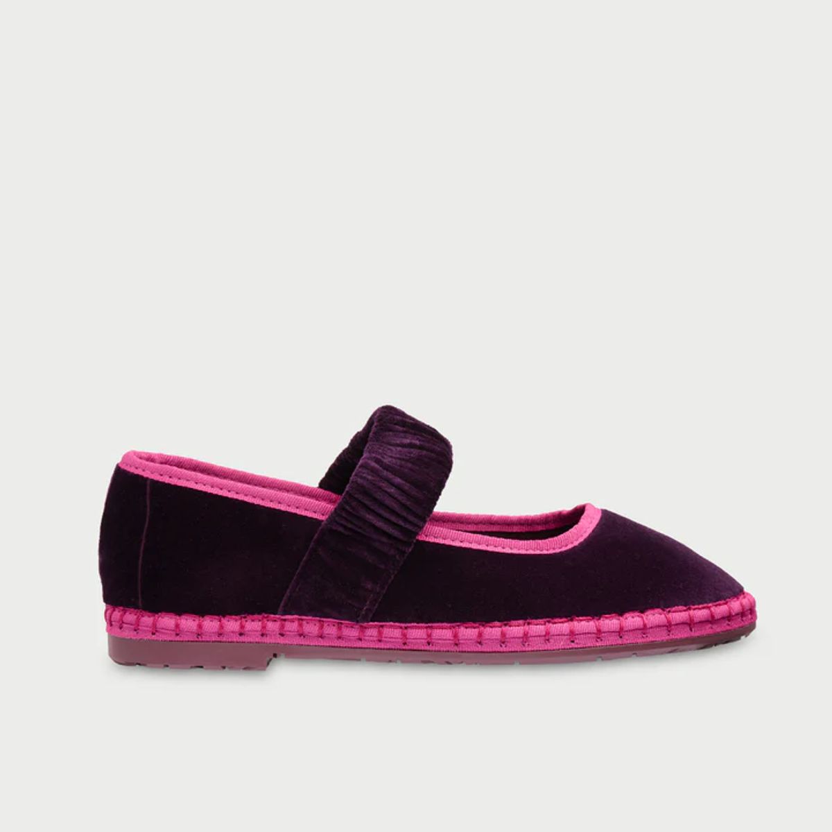 FLABELUS - Ballerinas Mafalda Velvet Deep Morado