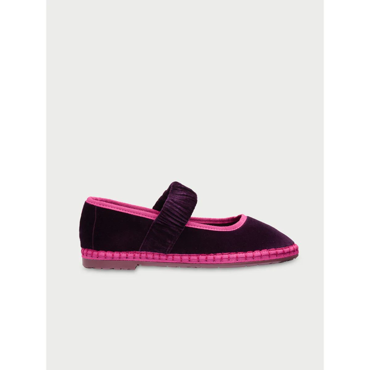 FLABELUS - Ballerinas Mafalda Velvet Deep Morado