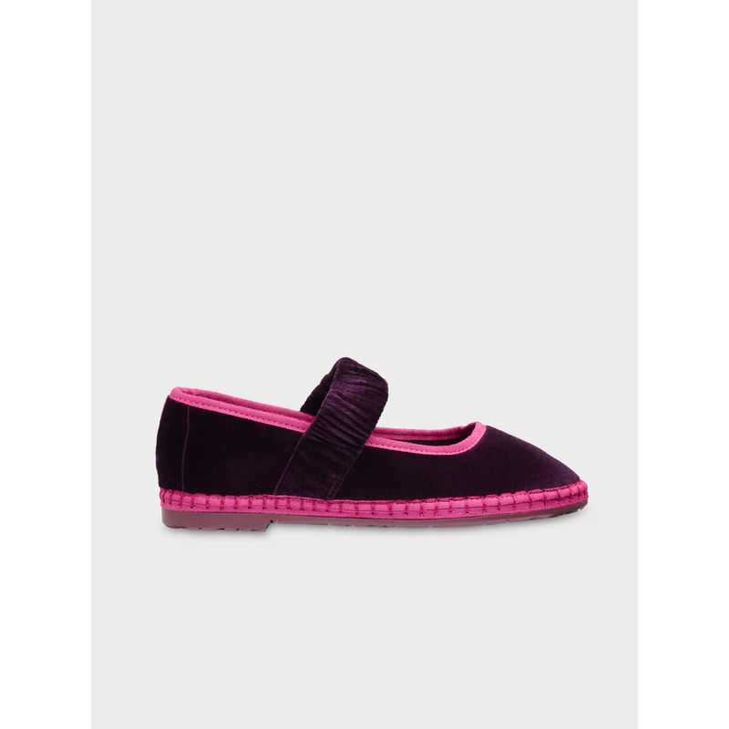 FLABELUS - Ballerinas Mafalda Velvet Deep Morado