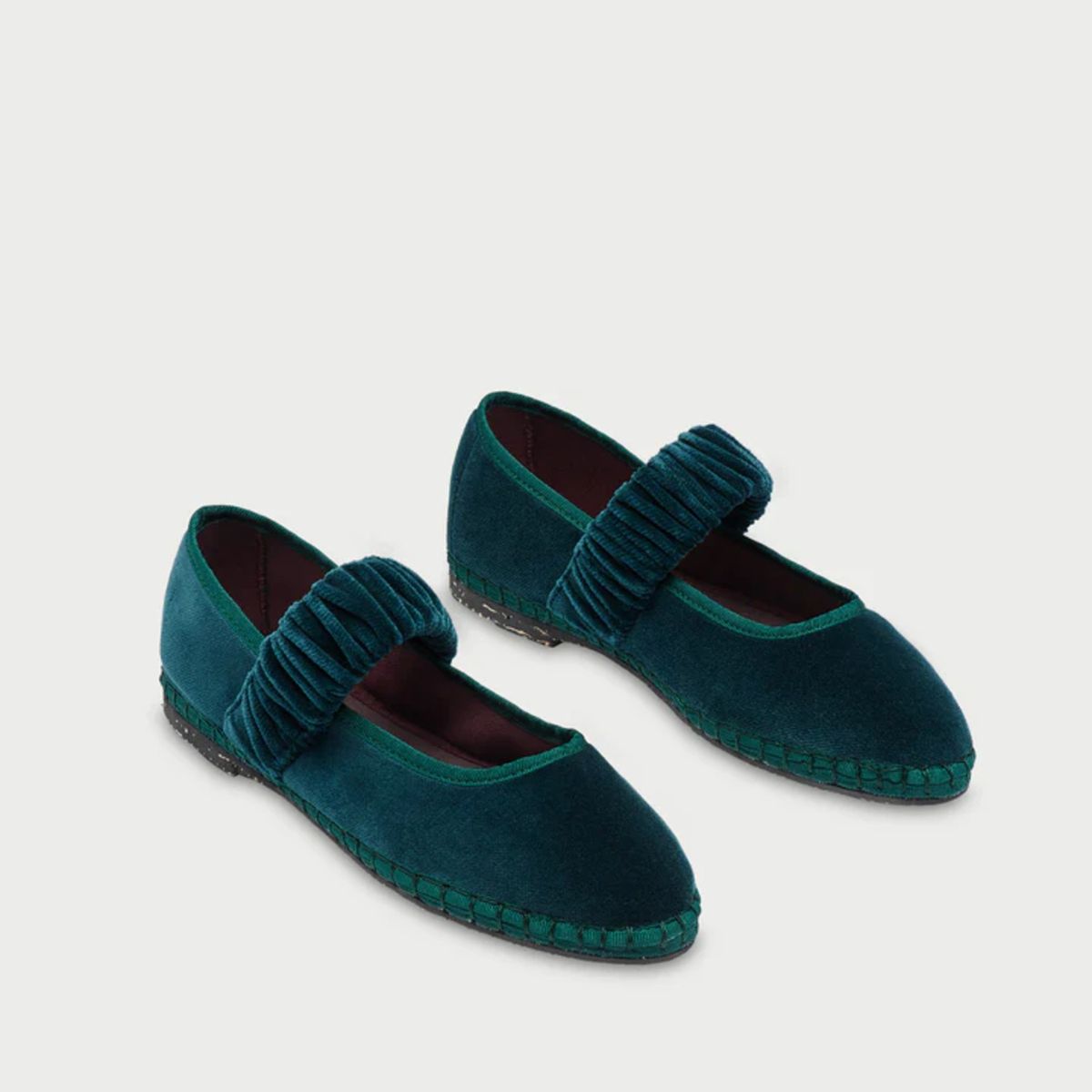 FLABELUS - Ballerinas Mafalda Velvet Leonor Verde