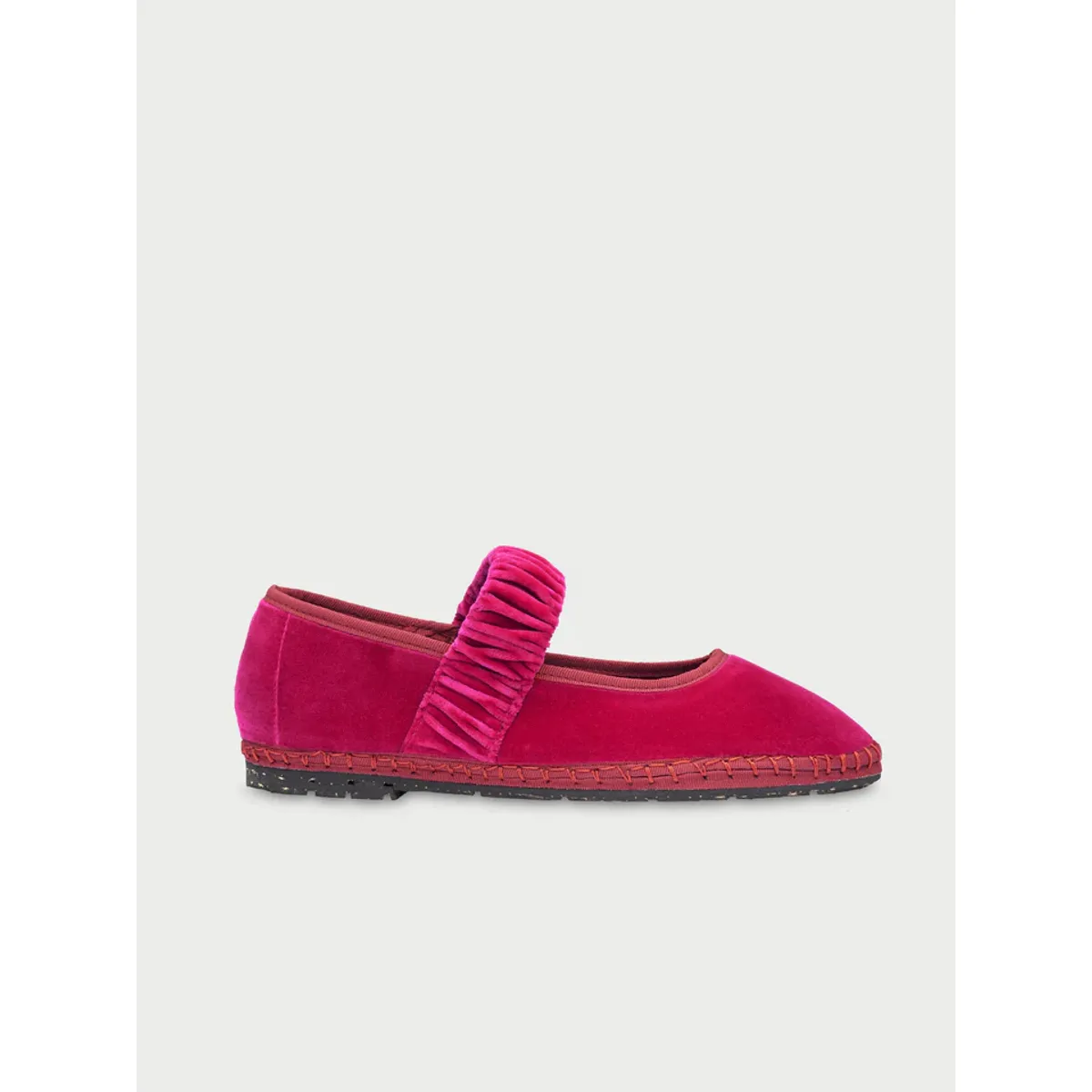 FLABELUS - Ballerinas Mafalda Velvet Plum Rosa