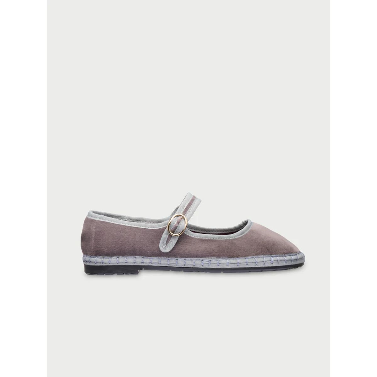 FLABELUS - Ballerinas Mary Jane Velvet Sampson Gris