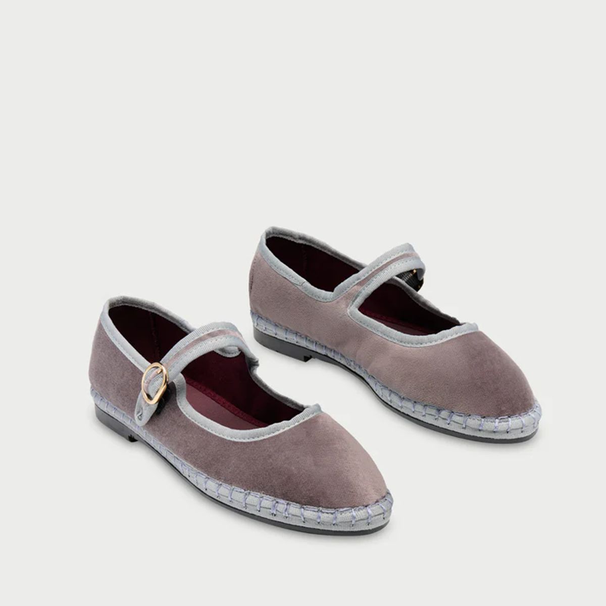 FLABELUS - Ballerinas Mary Jane Velvet Sampson Gris