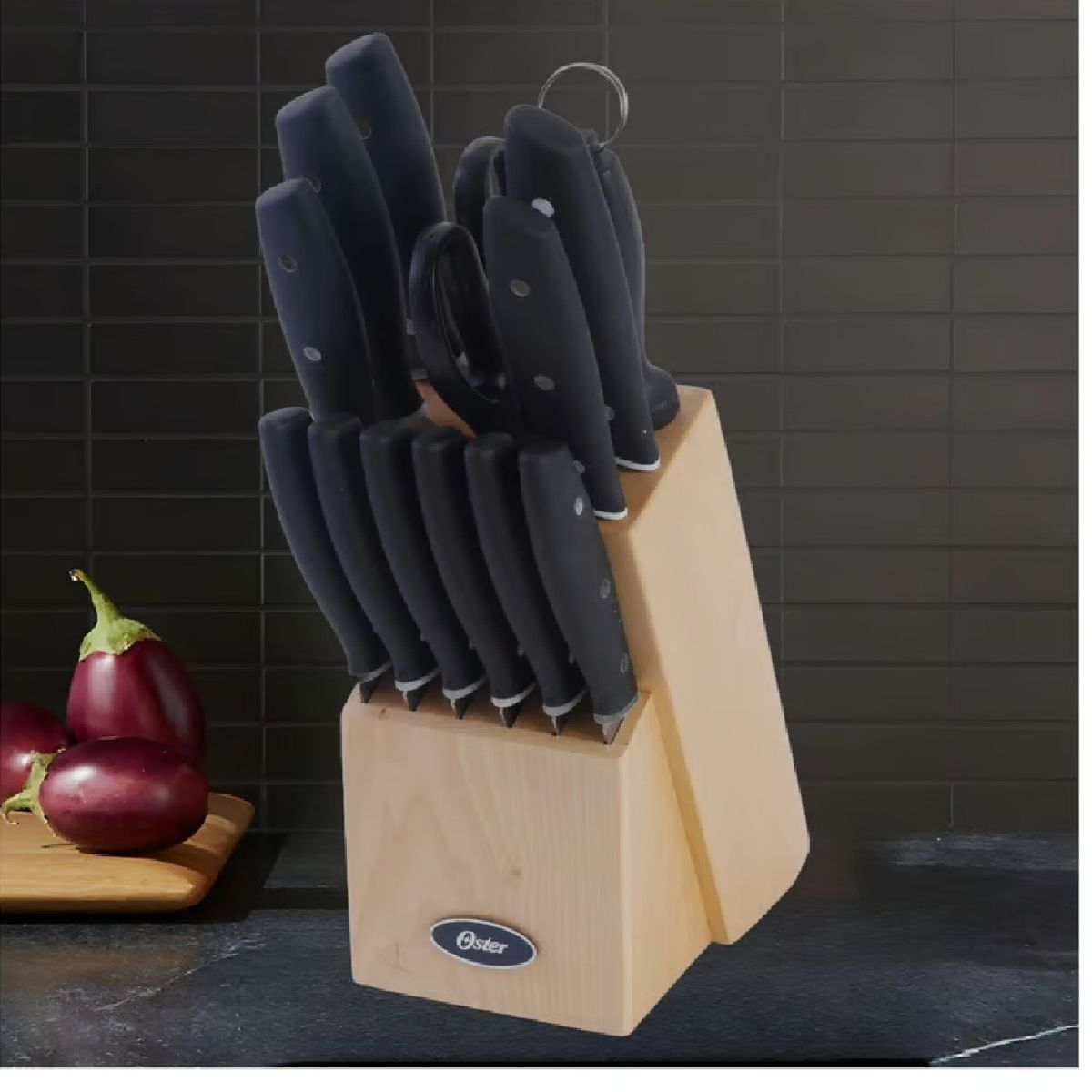 OSTER - Juego de Cuchillos Oster 15 Piezas de Acero Inoxidable 14378.15