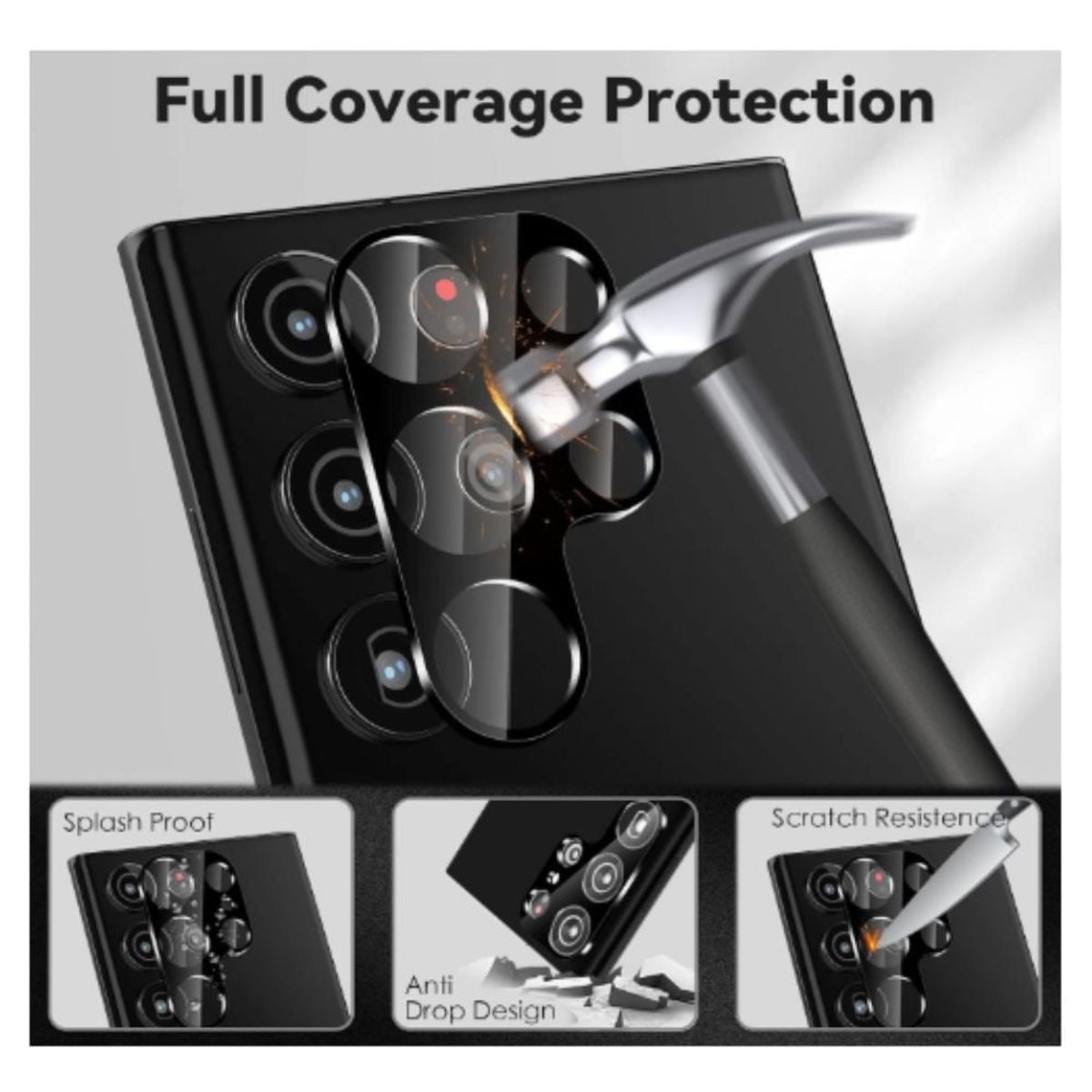 GENERICO - Mica de Cámara Black para Samsung S23 ULTRA